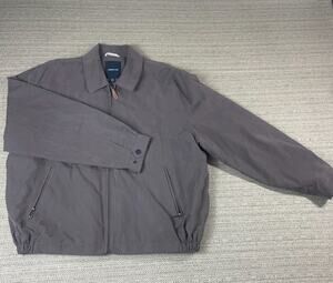 London Fog Jacket Men's XL Full Zip Lined Golf Windbreaker Dual Pocket